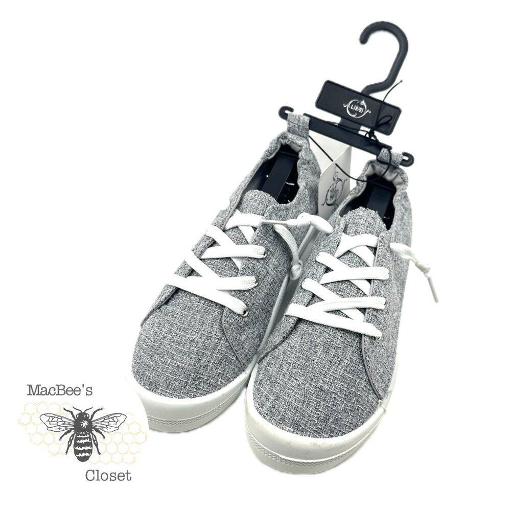 Sole Mates Lace Up Comfort Gray Scrunch Women's Tennis Shoes Size M 8-9 New Tags